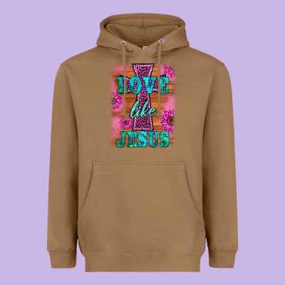 Love Like Jesus Heavyweight Hoodie Designed By Barkaloodesign