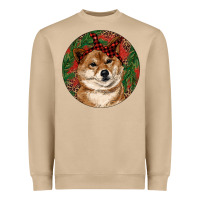 Mushroom Shiba Inu Christmas Heavyweight Sweatshirt - RanaPortraitStore
