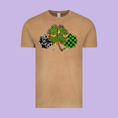 St Patricks Day Shamrock Gold Vintage Tee Designed By Ranaportraitstore