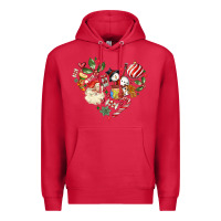 Cardinal christmas heart Premium Hoodie - MaliasSmallBusiness