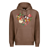 Chestnut christmas heart Premium Hoodie - MaliasSmallBusiness