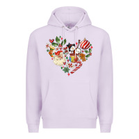 Lilac christmas heart Premium Hoodie - MaliasSmallBusiness