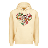 Pina Colada christmas heart Premium Hoodie - MaliasSmallBusiness