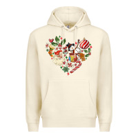 Sandshell christmas heart Premium Hoodie - MaliasSmallBusiness