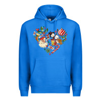 True Royal christmas heart Premium Hoodie - MaliasSmallBusiness
