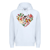 White christmas heart Premium Hoodie - MaliasSmallBusiness