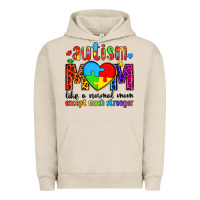 Pigment French Oak autism mom like a normal mom except much stronger Urban Hoodie - Artiststas