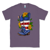 Lavender american cowboy boot with sunflower Classic Tee - HRA Design Shop
