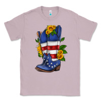 Lilac american cowboy boot with sunflower Classic Tee - HRA Design Shop