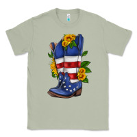 American Cowboy Boot With Sunflower Classic Tee | Teevron
