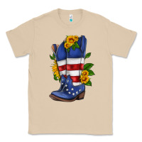 Mushroom american cowboy boot with sunflower Classic Tee - HRA Design Shop