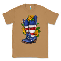 Toasted Coconut american cowboy boot with sunflower Classic Tee - HRA Design Shop