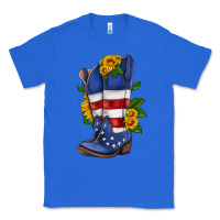 True Royal american cowboy boot with sunflower Classic Tee - HRA Design Shop