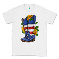 White american cowboy boot with sunflower Classic Tee - HRA Design Shop