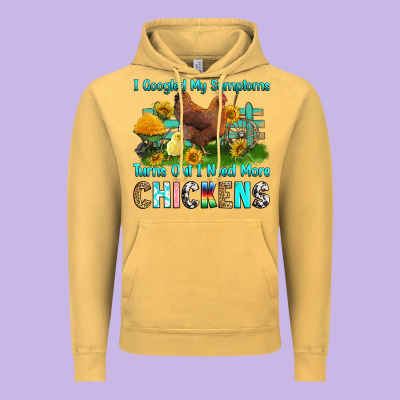 Vintage Hoodie i googled my symptoms turns out i need more chicke