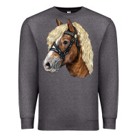 Charcoal Heather Haflinger Avelignese Horse Premium Sweatshirt - LillyAllenDesigns