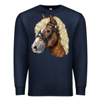 Navy Haflinger Avelignese Horse Premium Sweatshirt - LillyAllenDesigns