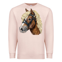 Pale Pink Haflinger Avelignese Horse Premium Sweatshirt - LillyAllenDesigns
