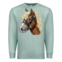 Seafoam Haflinger Avelignese Horse Premium Sweatshirt - LillyAllenDesigns