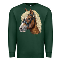 Sports Green Haflinger Avelignese Horse Premium Sweatshirt - LillyAllenDesigns