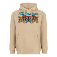 Mushroom all american mom american flag butterfly Heavyweight Hoodie - LillyAllenDesigns