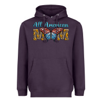 Plum all american mom american flag butterfly Heavyweight Hoodie - LillyAllenDesigns