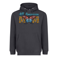Smoke all american mom american flag butterfly Heavyweight Hoodie - LillyAllenDesigns