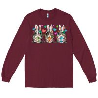 Burgundy western bunny gnome Long Sleeve Tee - RacoonDesign