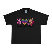 Black peace love hair Urban Heavy Tee - BarkalooDesign