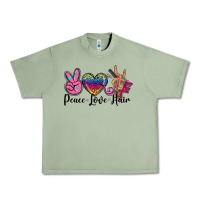 Oil Green peace love hair Urban Heavy Tee - BarkalooDesign