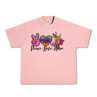 Salmon peace love hair Urban Heavy Tee - BarkalooDesign