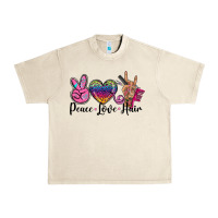 Sandshell peace love hair Urban Heavy Tee - BarkalooDesign
