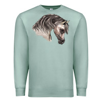 Seafoam Arabian Horse Premium Sweatshirt - LillyAllenDesigns