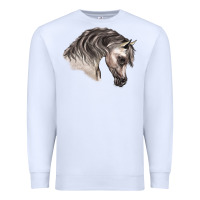 White Arabian Horse Premium Sweatshirt - LillyAllenDesigns