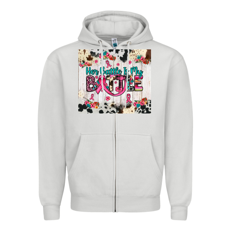 Her Battle Is My Battle Zipper Hoodie by JahusDesignShop | Teevron