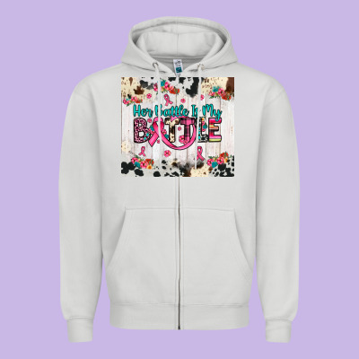 Her Battle Is My Battle Zipper Hoodie Designed By Jahusdesignshop