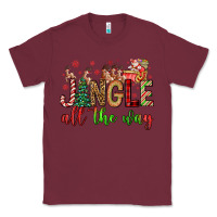 Burgundy jingle all the way Classic Tee - FaDigitalArtStudio