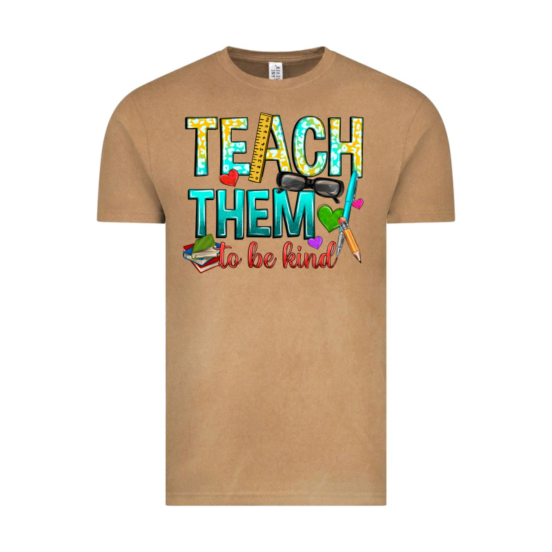 Teach Them To Be Kind Vintage Tee by texasbilliewilder | Teevron