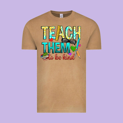 Teach Them To Be Kind Vintage Tee Designed By Texasbilliewilder
