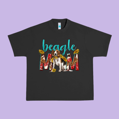 Western Beagle Mom Urban Heavy Tee Designed By Texasbilliewilder