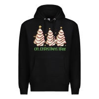 Black oh christmas tree cake Premium Hoodie - MaliasSmallBusiness