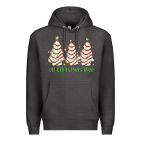 Charcoal Heather oh christmas tree cake Premium Hoodie - MaliasSmallBusiness
