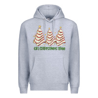 Heather Grey oh christmas tree cake Premium Hoodie - MaliasSmallBusiness