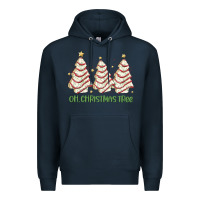 Navy oh christmas tree cake Premium Hoodie - MaliasSmallBusiness