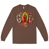 Chestnut With God All Things Are Possible Long Sleeve Tee - RacoonDesign