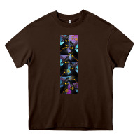 Chocolate Brown Black Cat Halloween Heavy Core Tee - LillyAllenDesigns
