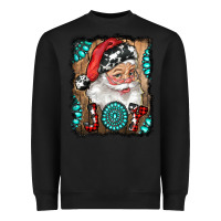 Black Santa Claus Joy Heavyweight Sweatshirt - RanaPortraitStore