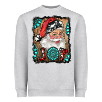 Heather Grey Santa Claus Joy Heavyweight Sweatshirt - RanaPortraitStore