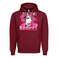 Burgundy save the boobies Zipper Hoodie - Artiststas