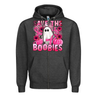Charcoal Heather save the boobies Zipper Hoodie - Artiststas